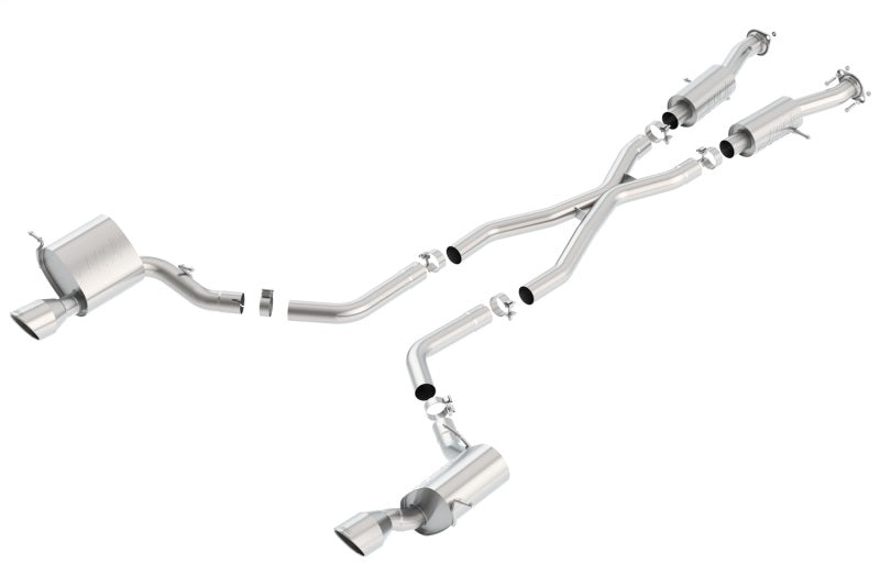 Borla 140632 S-Type Cat-Back Exhaust System for 2015-2021 Jeep Grand Cherokee SRT 6.4L V8