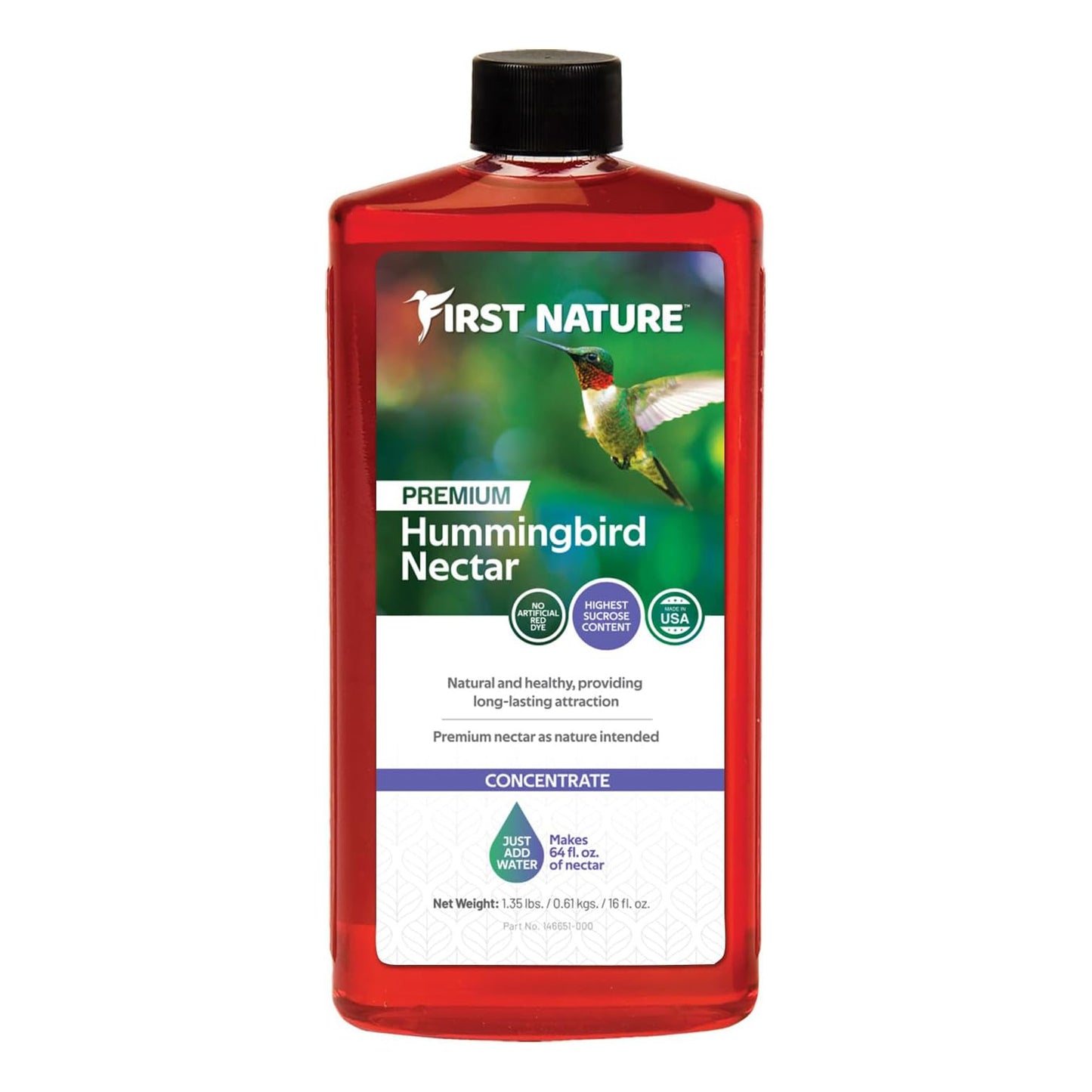 First Nature 16 oz. Red Hummingbird Nectar Concentrate - Premium Bird Feed