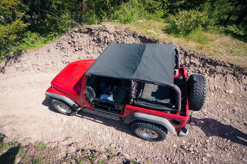 Bestop 97-02 Jeep Wrangler TJ Header Safari Bikini Top (Mesh)