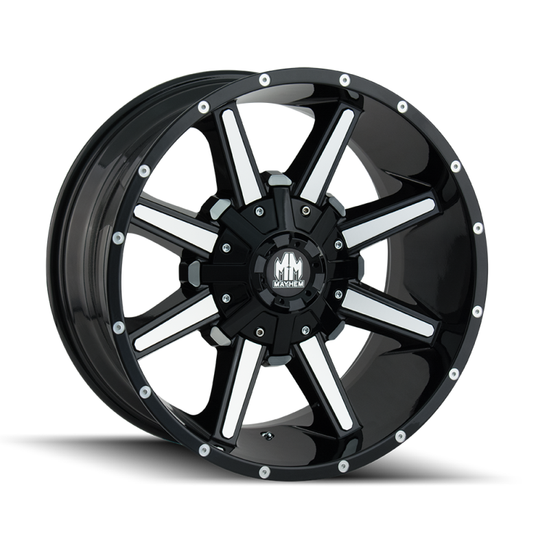 Mayhem 8104 Arsenal 22x12 / 6x135 BP / -44mm Offset / 106mm Hub Black/Machined Face Wheel