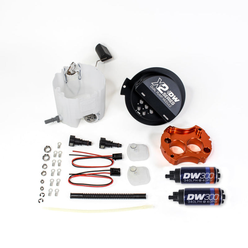 DeatschWerks DWK9-301-7002 X2 Series Fuel Pump Module with Dual DW300 Pumps for Camaro, CTS-V, and Pontiac G8