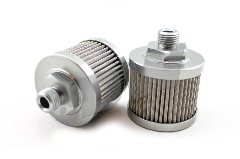 DeatschWerks DWK8-01-06100 Stainless Steel 6AN 100-Micron Universal Fuel Pump Pre-Filter
