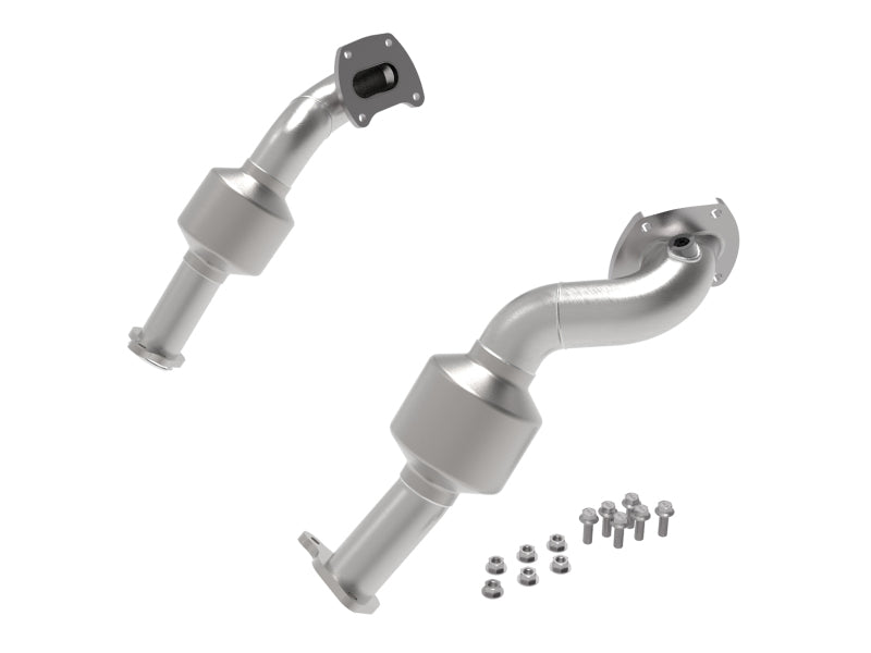 aFe POWER 48-46012-HC Twisted Steel Downpipe with Catalytic Converters for 2016–2023 Toyota Tacoma V6 3.5L