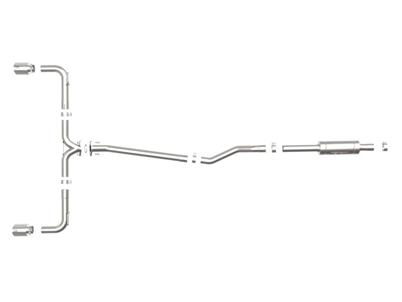 aFe Takeda 49-37015-P 2.5-Inch 304 Stainless Steel Cat-Back Exhaust with Polished Tips for 2014-2018 Mazda 3 Hatchback