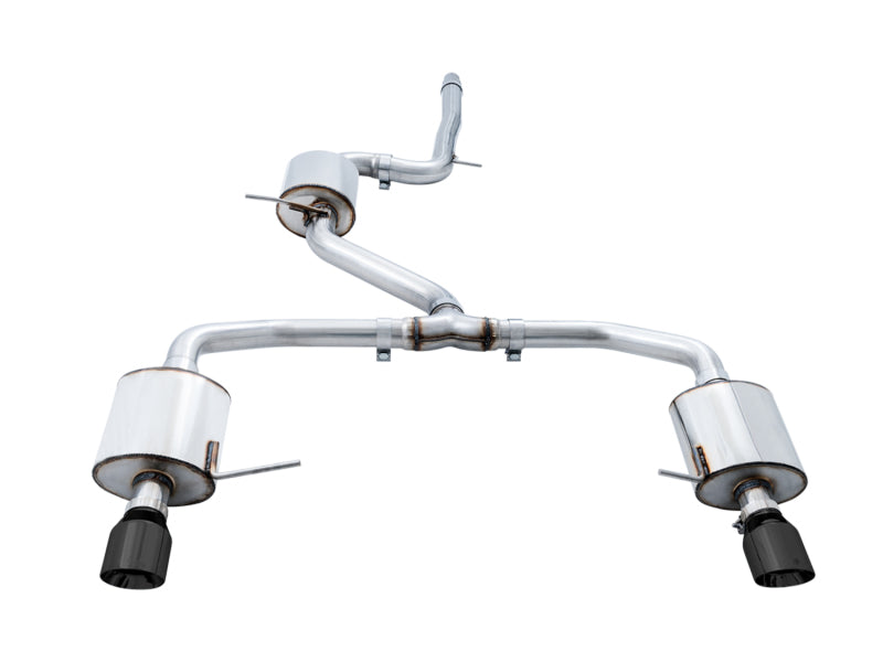 AWE Tuning 18-19 Volkswagen Jetta GLI Mk7 Touring Exhaust - Diamond Black Tips (Fits High-Flow DP)