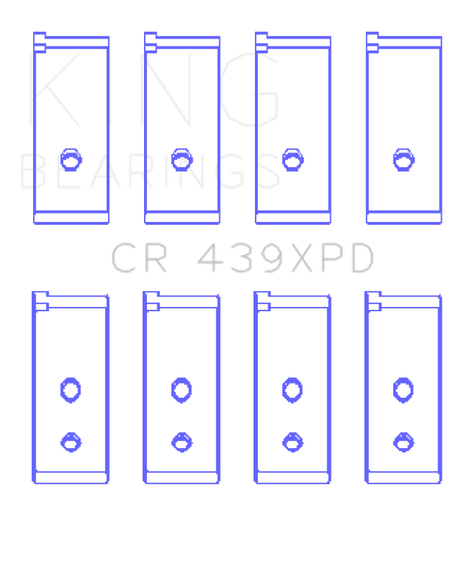 King Engine Bearings CR439XPD Honda B-Series Dowel Performance Rod Bearing Set, Standard Size