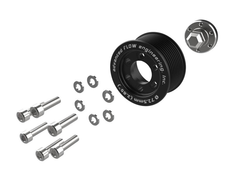 aFe POWER 79-10007 2.85-Inch Supercharger Power Pulley Kit with Hub for Dodge Challenger and Charger Hellcat 6.2L V8