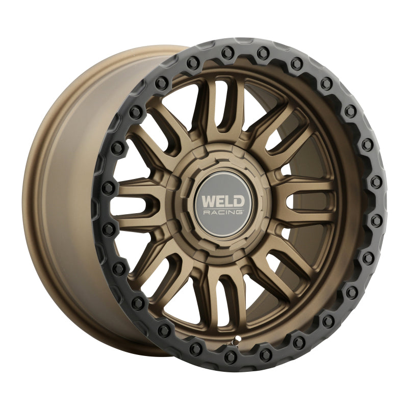 Weld Off-Road Swift 17x9 Inch Satin Bronze Wheel with Black Ring - Dual Bolt Pattern 5x114.3 / 5x127, ET-12, 78.1mm Hub Bore