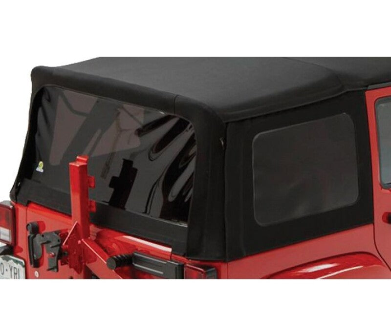 Bestop Replacement Window Set for Jeep Wrangler JK 2007-2018 – Premium Black Twill Fits Supertop 54823 & Replace-A-Top 79847