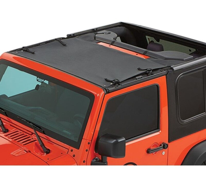 Bestop 07-18 Jeep Wrangler JK Sun Targa Bikini in Black Diamond, Part Number bes52400-35