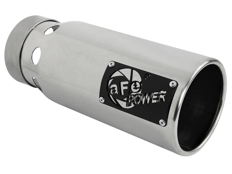 aFe SATURN 4S 304 Stainless Steel Intercooled Exhaust Tip, 4-Inch Inlet, 5-Inch Outlet, 12-Inch Length, Part Number 49T40501-P122