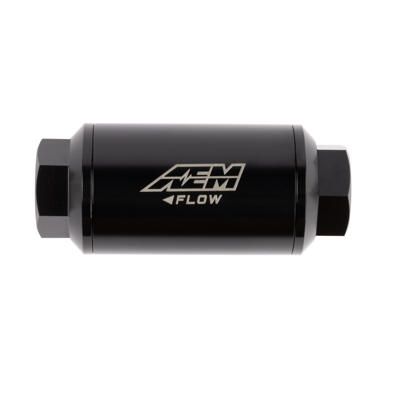 AEM 10 Micron High-Flow Fuel Filter, -6 AN ORB Inline, Part Number 25-204