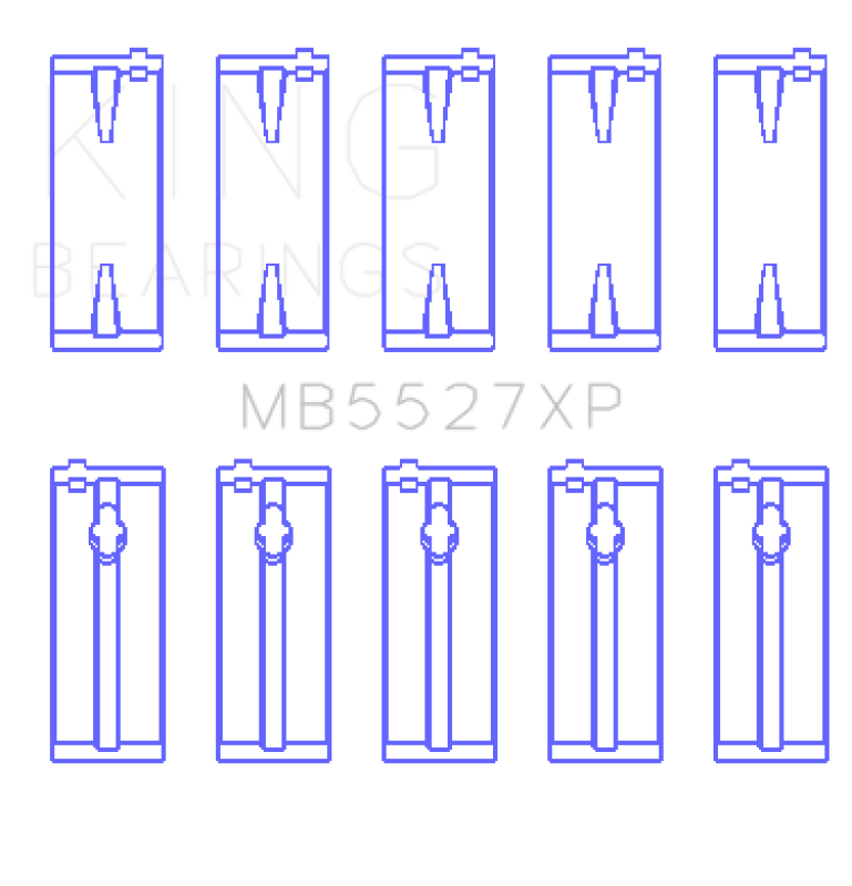 King Engine Bearings MB5527XP0.25 Performance Main Bearing Set for Toyota 4AGE/4AGZE 16V 1.6L