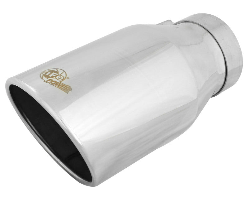 aFe MACH Force-Xp 304 Stainless Steel Exhaust Tip, Polished, 4-Inch Inlet, 6-Inch Outlet, 12-Inch Length