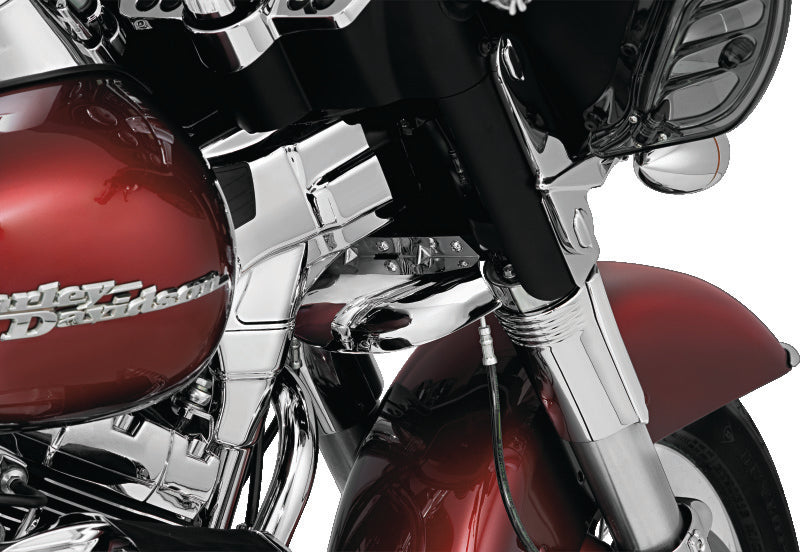 Kuryakyn 7866 Deluxe Chrome Neck Covers for Harley-Davidson Touring Models