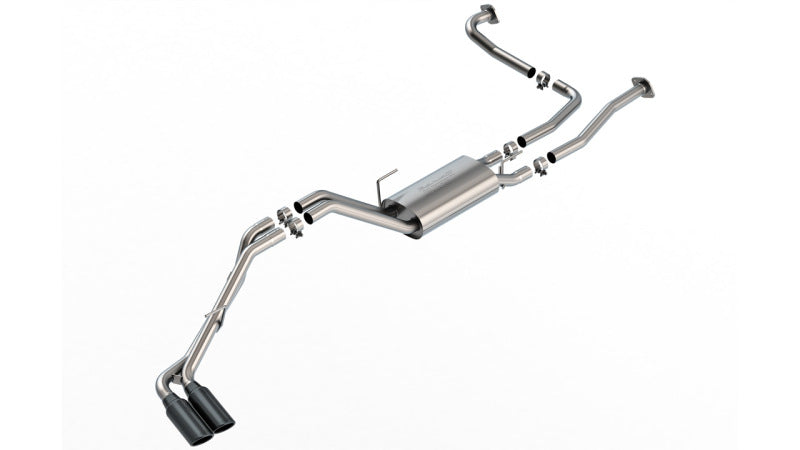 Borla 140984BC S-Type True Dual Cat-Back Exhaust System for 2022-2026 Nissan Frontier 3.8L V6
