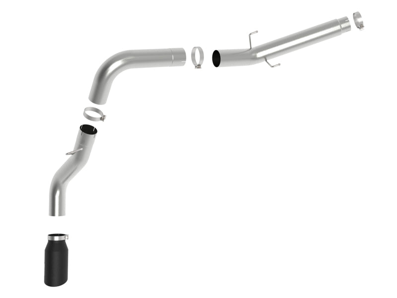 aFe ATLAS 5-Inch Aluminized Steel DPF-Back Exhaust System with Black Tip, Part Number 49-02075-B, for 2019-2026 Ram Diesel Trucks