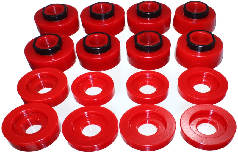 Energy Suspension - eng4.4124R - 08-16 Ford F-250/F-350/F-450/F-550 Super Duty Crew Cab Red Body Mount Set