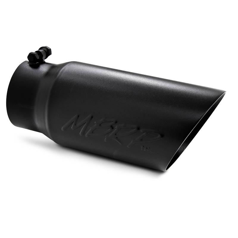 MBRP T5053BLK Armor BLK Dual-Wall Angled Exhaust Tip, 4-Inch Inlet, 5-Inch Outlet