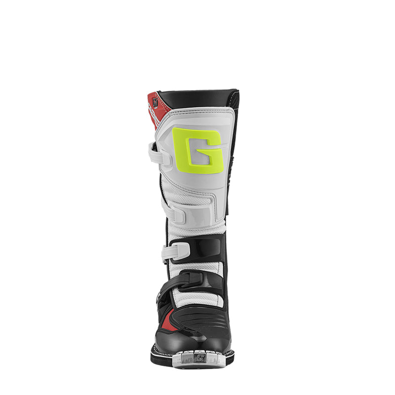 Gaerne GAR2169-029-3 GXJ Youth Motocross Boot, Black/White/Red, Size 3