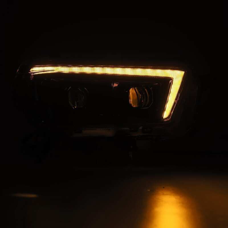 AlphaRex LUXX LED Projector Headlights for 2010-2013 Toyota 4Runner, Alpha Black, Plank Style, ARX880756