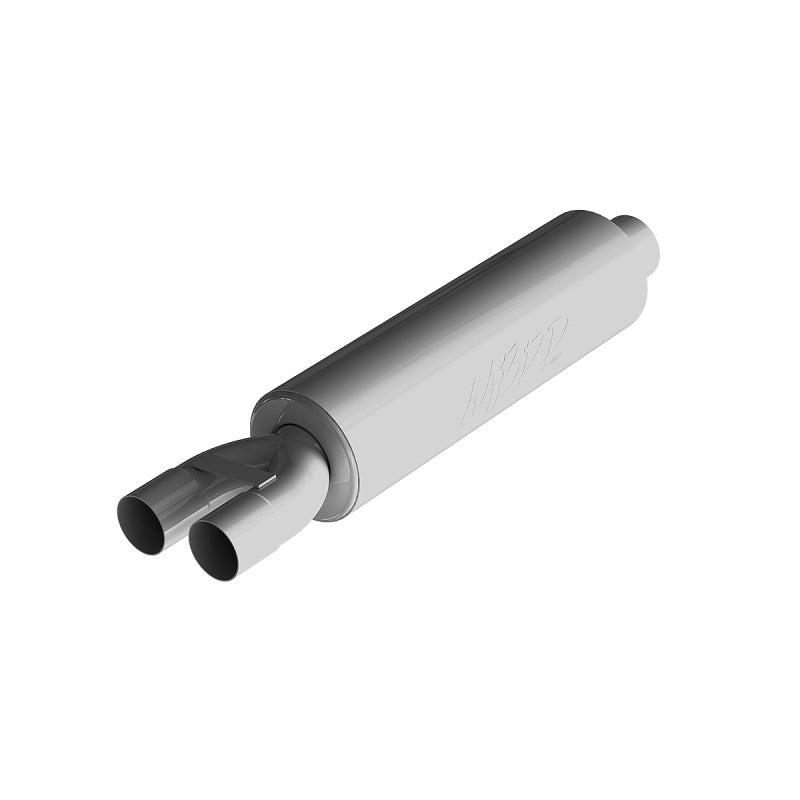 MBRP Garage Parts Installer Series GP122107 Chambered Performance Muffler, 3-Inch Inlet and 2.5-Inch Outlet