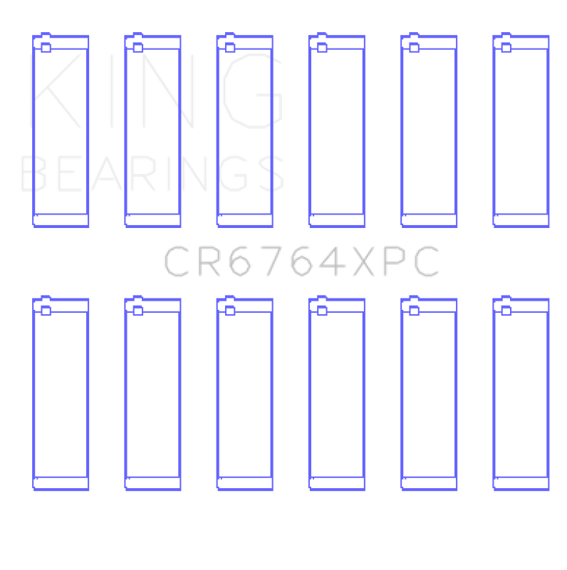 King Engine Bearings CR6764XPC Skoda BUD Performance pMaxKote Coated Rod Bearing Set, Standard Size