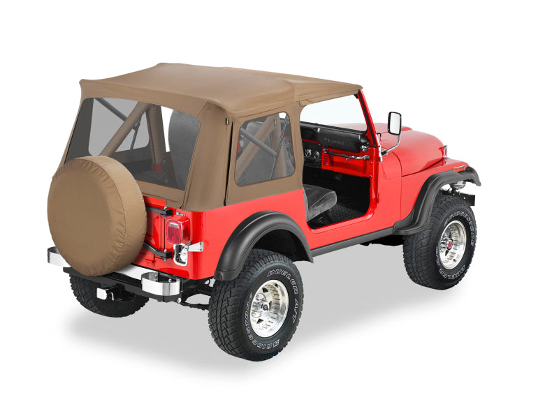 Bestop Supertop Classic for Jeep CJ7 1976-1986 and Wrangler YJ 1987-1995 with Spice Fabric and Clear Windows