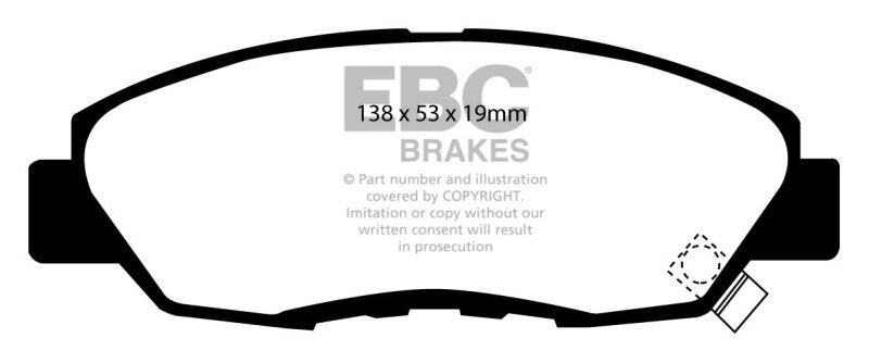 EBC Redstuff Front Brake Pads for 1997 Acura CL 2.2 - DP3812/2C