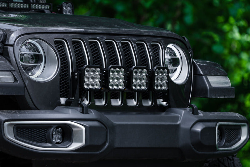 Diode Dynamics Jeep JL Wrangler SS5 4-Pod CrossLink Grille Lightbar Kit Pro, White Combo - DD7268