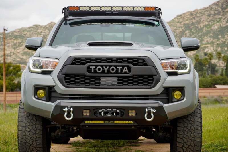 DV8 Offroad Centric Series Center Mount Winch Front Bumper for 2016-2023 Toyota Tacoma, Part Number dveFBTT1-06