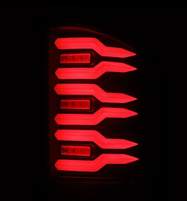 AlphaRex ARX620080 Luxx-Series LED Tail Lights with Black Housing and Smoked Lens for Chevrolet Silverado