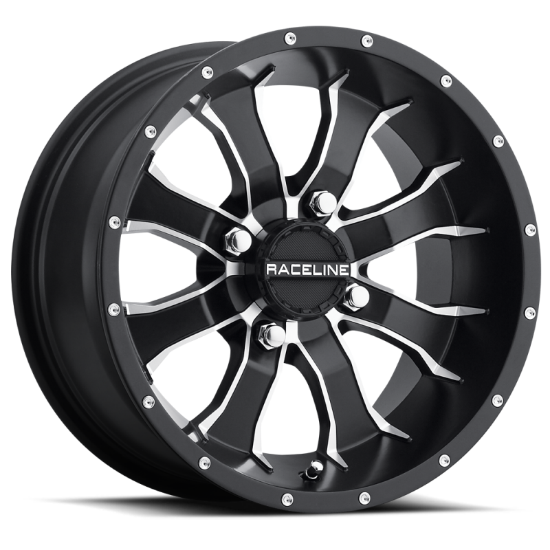 Raceline A77 Mamba 10x5-Inch 4x156 Bolt Pattern +18 Offset 132.5mm Bore Black Wheel