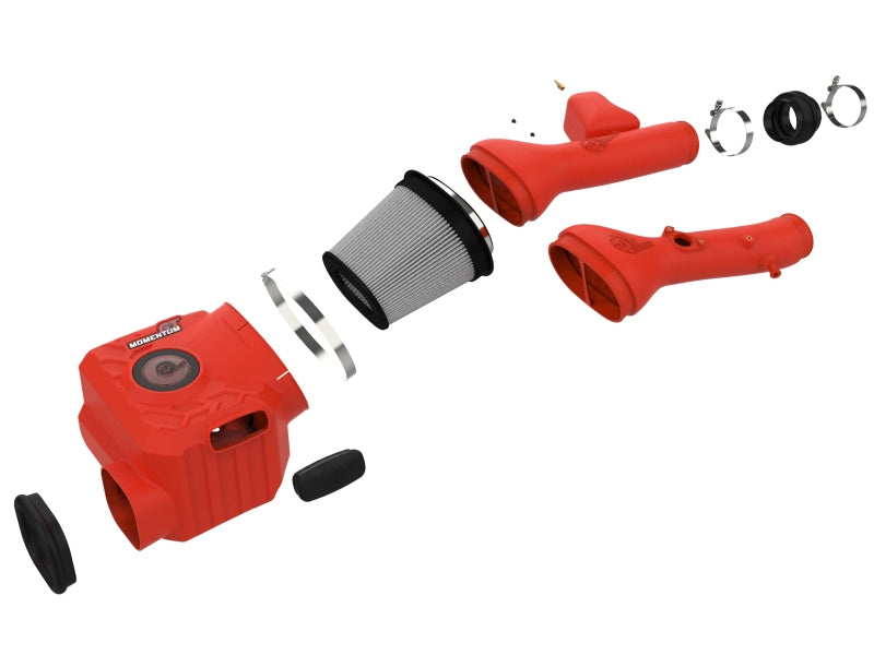 aFe Momentum GT Cold Air Intake System with Pro DRY S Filter, Red, Part Number 50-70095DR