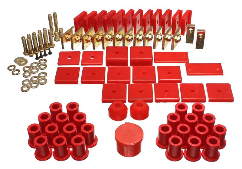 Energy Suspension 8.18105R - 1964-1978 Toyota FJ40 Land Cruiser Red Hyper-Flex Master Bushing Set