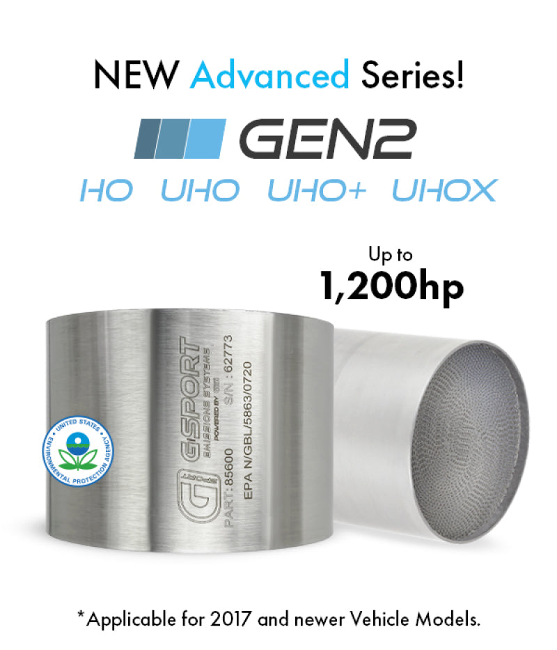 GESI G-Sport 6PK 400 CPSI EPA Approved 4.5inx4.5in GEN2 Ultra High Output Cat Conv - Substrate Only