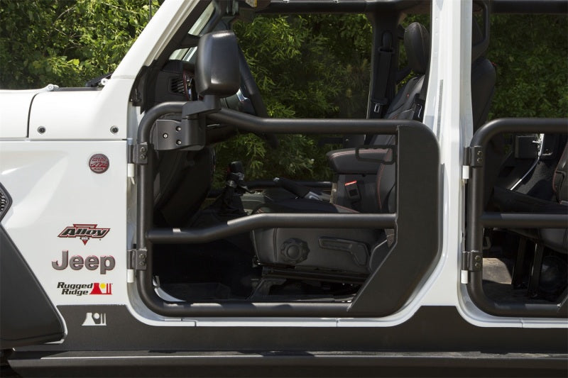 Rugged Ridge Fortis Front Tube Doors with Mirrors 18-20 Jeep Wrangler JL/JT