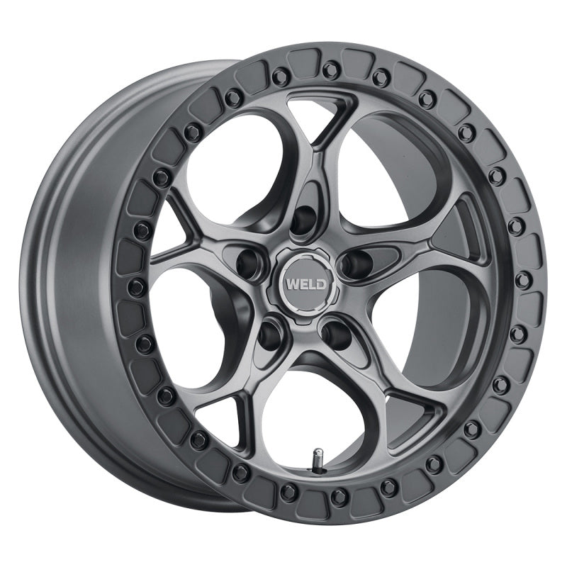 Weld W107 17X9.0 Ledge 5X127 ET-12 BS4.50 Satin Gun Satin Black 71.5