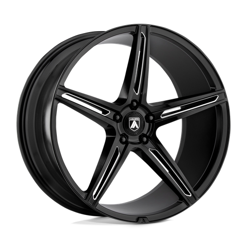 Asanti Black ABL-22 Alpha 5 20x9 Gloss Black Milled Wheel, 5x4.5-Inch Bolt Pattern, 35mm Offset