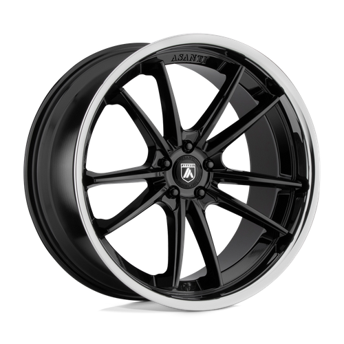 Asanti Black ABL-23 Sigma 20x10.5 Gloss Black Wheel with Chrome Lip, 5x112, +38 Offset