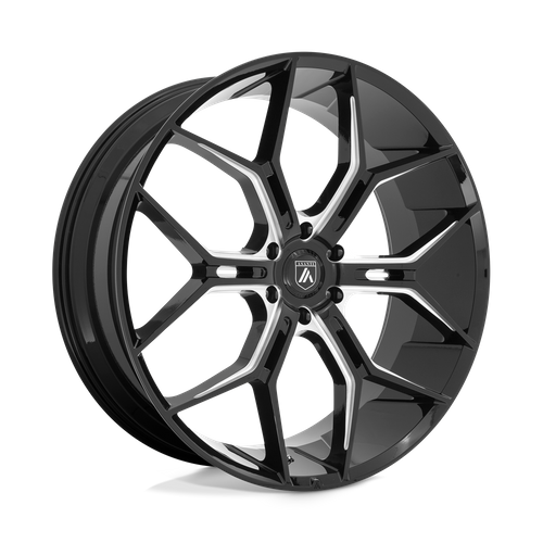 Asanti Black ABL-38 Monarch Truck 24x10 Gloss Black Milled Wheel, 6x5.5-Inch Bolt Pattern