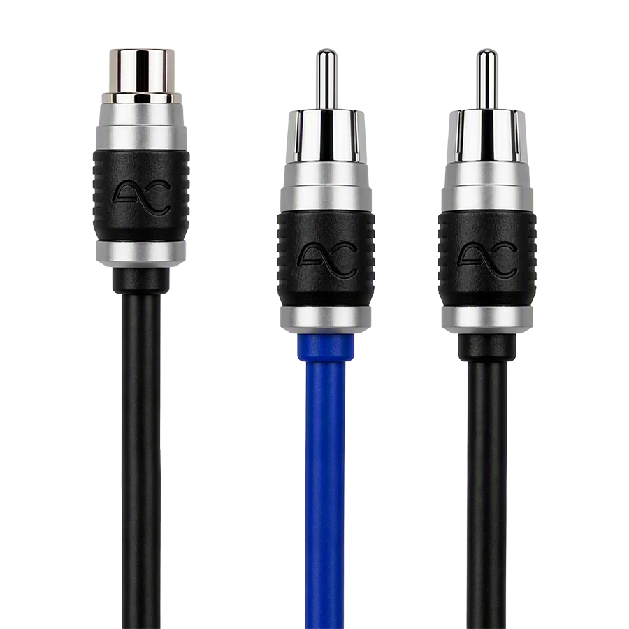 AudioControl Double-Shielded Directional Twisted Pair RCA Y Splitter - 2 Male - 1 Female : ACSI2YM