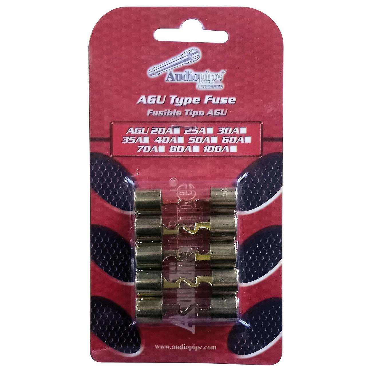 Nippon Audiopipe AGU 100 Amp Fuse - Pack of 5