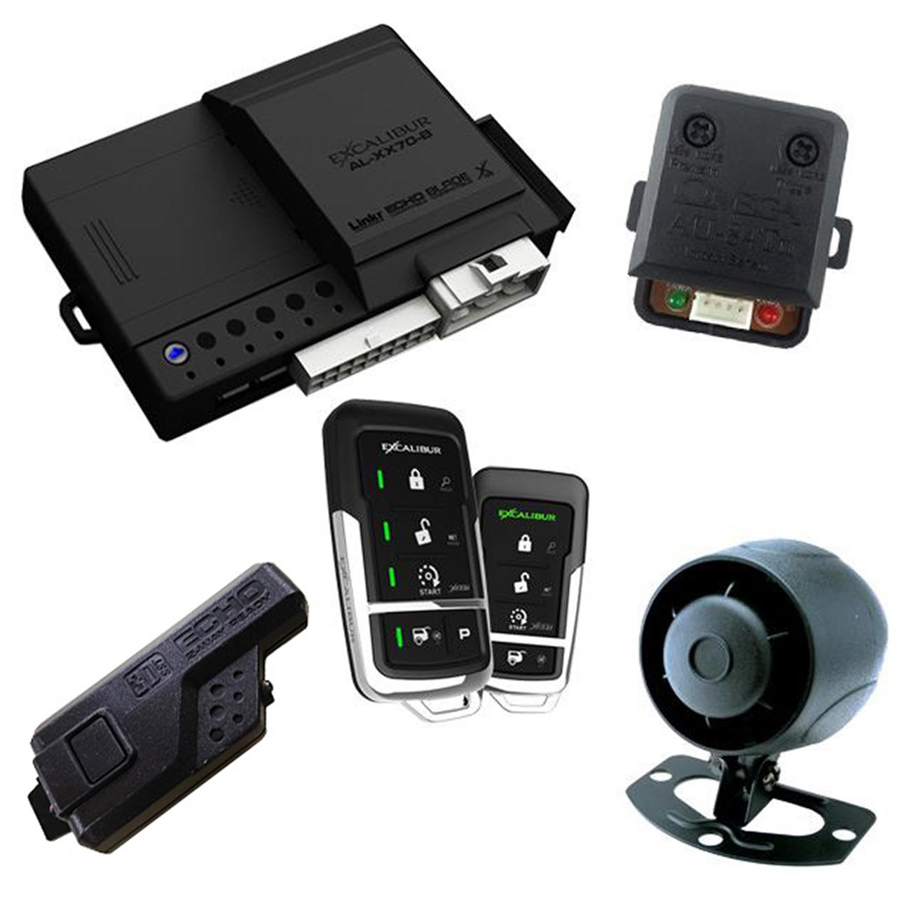 Excalibur Alarms AL17753DB 2-Way Car Alarm System with Remote Start (3000 ft Range)