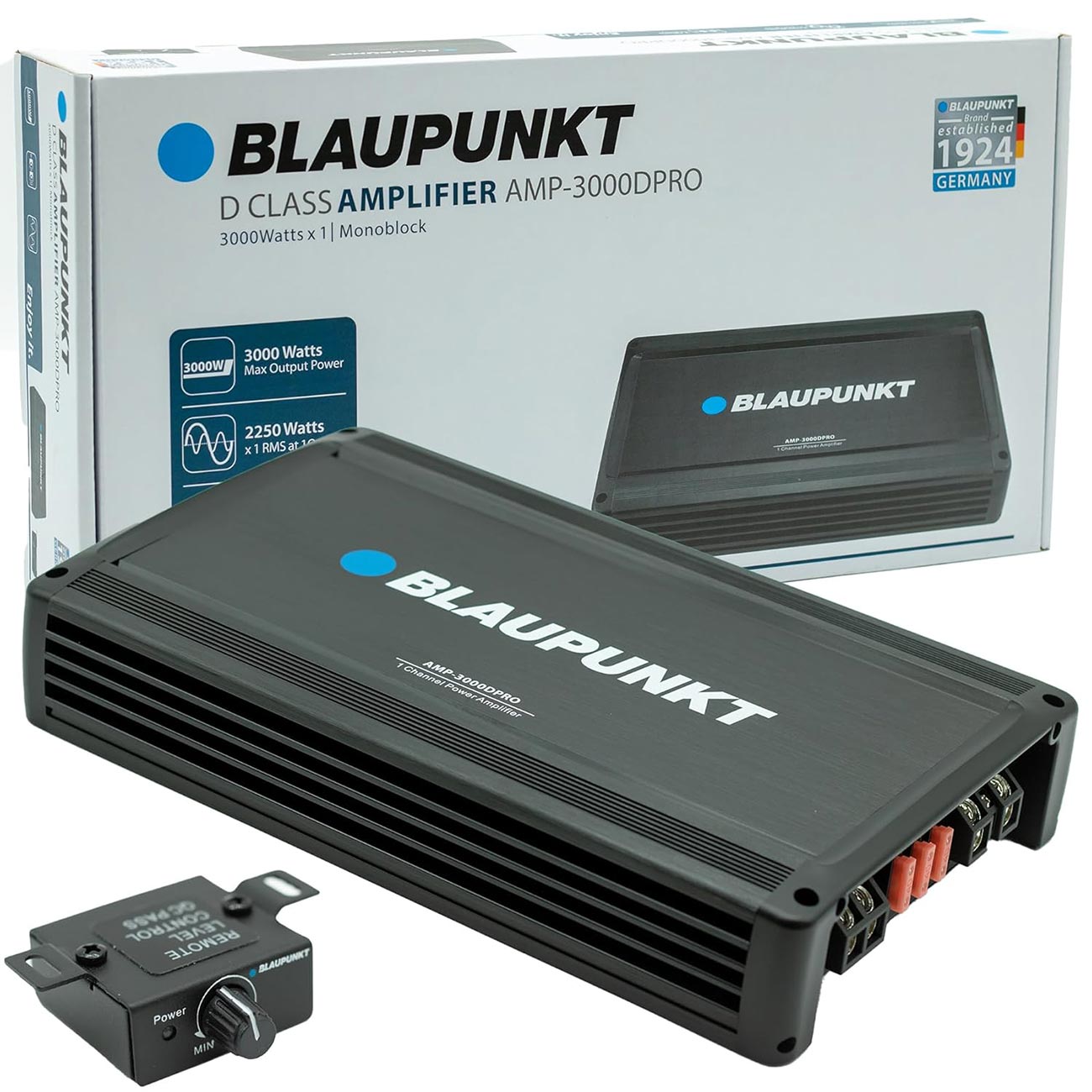 Blaupunkt Pro Series AMP3000DPRO Mono Block D-Class Power Amplifier - 3000 Watts Max