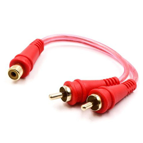 Nippon Audiopipe Installer Series 1F/2M Y-Splitter RCA Cable with Gold Plated Connectors