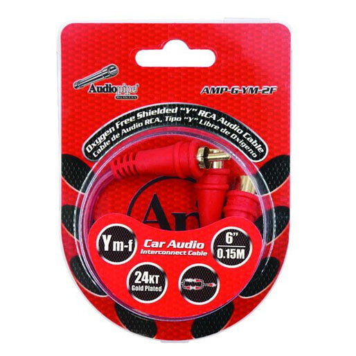 Nippon Audiopipe Installer Series 1M/2F Y-Splitter RCA Cable with Gold Plated OFC Connectors