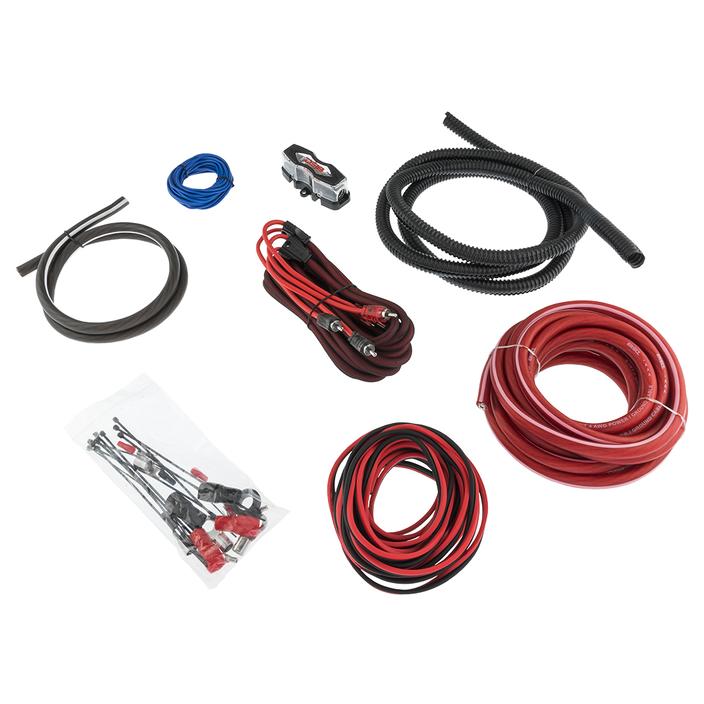 DS18 AMPkit4DS 4 Gauge Amplifier Wiring Kit with CCA Ultra Flex Cable - 1680 Watts RMS Power Handling