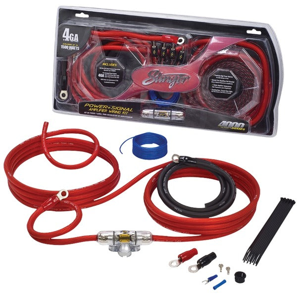 Stinger Sk4641 4000 Series Power & Signal Wiring Kit (4 Gauge)