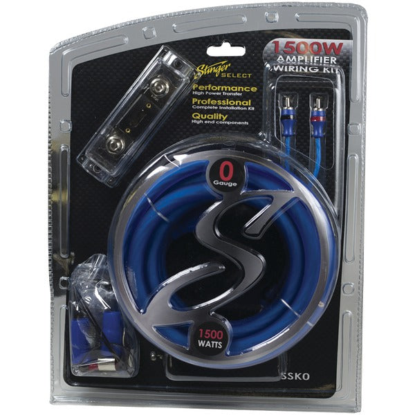 Stinger Ssk0 Select Series 1/0-gauge 1,500-watt Amp Wiring Kit With Ultra-flexible Copper-clad Aluminum Cables